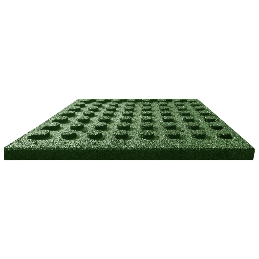 Valtegels 18 st 50x50x3 cm rubber groen