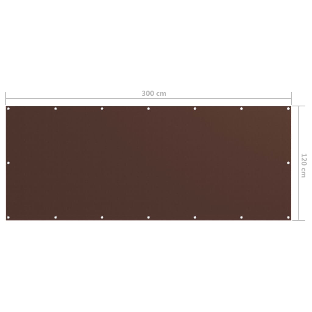 Balkonscherm 120x300 cm oxford stof bruin