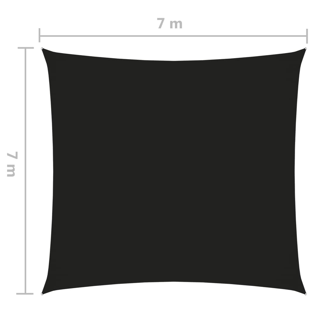 Zonnescherm vierkant 7x7 m oxford stof zwart